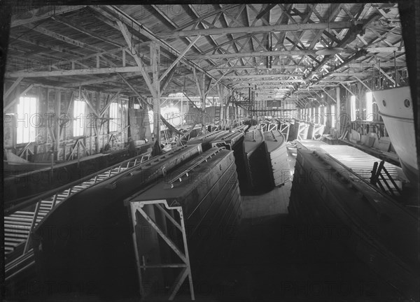 Saunders Shipyard (Interior), Cowes, 1938. Creator: Kirk & Sons of Cowes.