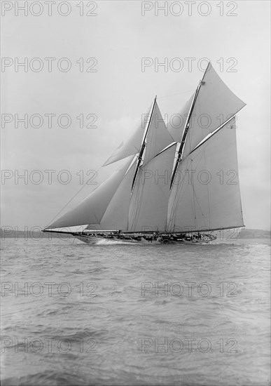 The schooner 'Meteor IV', 1913. Creator: Kirk & Sons of Cowes.