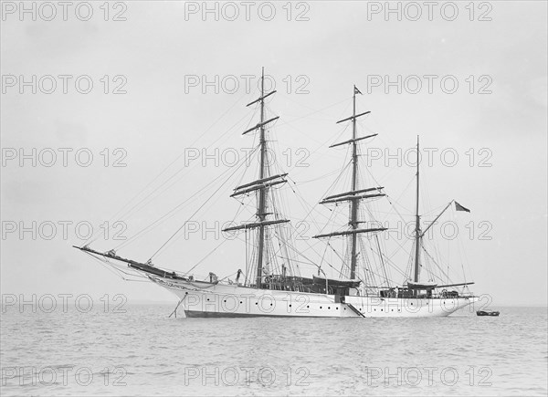 The 135 ft barque sailing ship 'Modwena', 1911. Creator: Kirk & Sons of Cowes.