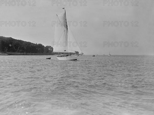 The cutter 'Fantome' towing tender, 1920. Creator: Kirk & Sons of Cowes.