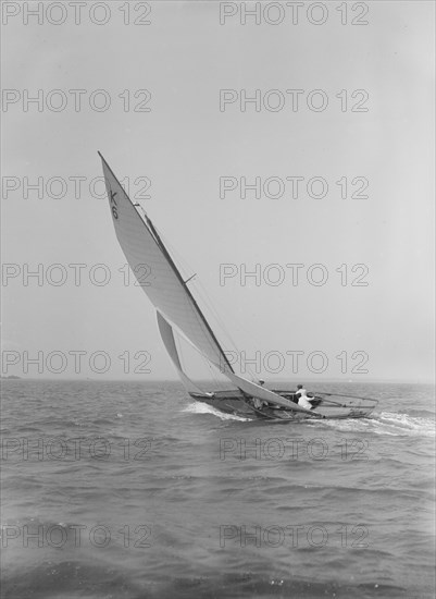 The 7 Metre Olympic class 'Quaker Girl', 1911. Creator: Kirk & Sons of Cowes.