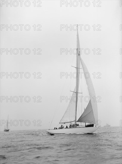 The US built 12 Metre racing yacht 'Vim', 1939. Creator: Kirk & Sons of Cowes.