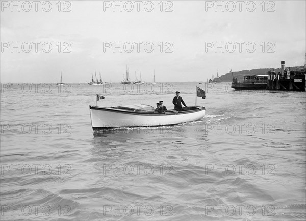 The Royal Thames Yacht Club's motor launch 'Salee Rover', 1912. Creator: Kirk & Sons of Cowes.
