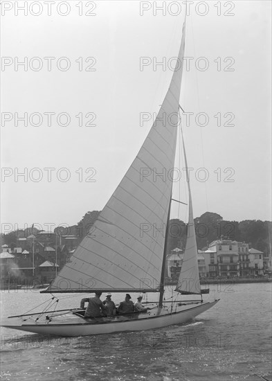 The 6 Metre class sailing yacht 'Jean', 1922. Creator: Kirk & Sons of Cowes.