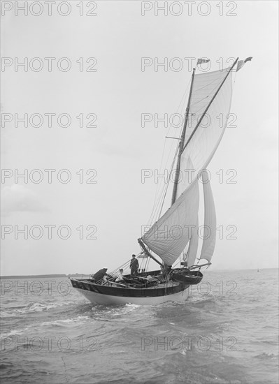 The cutter 'Nereid' under sail, 1912. Creator: Kirk & Sons of Cowes.