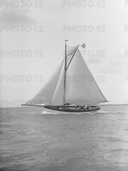 The cutter 'Nereid' under sail, 1912. Creator: Kirk & Sons of Cowes.