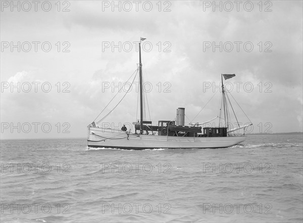 The steam yacht 'Gamecock', 1912. Creator: Kirk & Sons of Cowes.