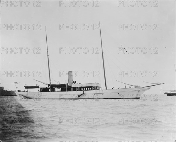 The steam yacht 'Aster'. Creator: Kirk & Sons of Cowes.