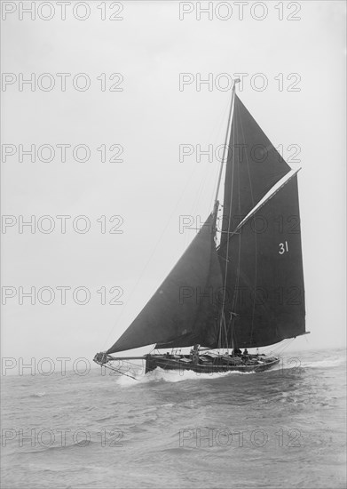 The 40 ton cutter 'Zoraida', 1939. Creator: Kirk & Sons of Cowes.