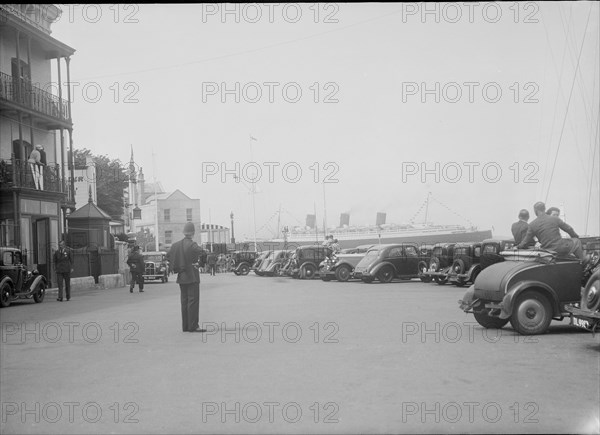 'RMS Queen Mary' passing Cowes, Isle of Wight, August 1936. Creator: Kirk & Sons of Cowes.