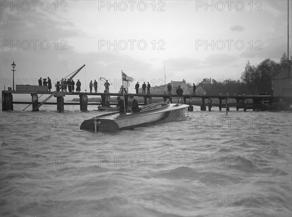 The hydroplane 'Brunhilde'. Creator: Kirk & Sons of Cowes.