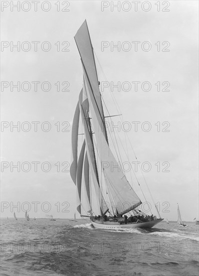 The spectacular 338-ton Big Class schooner 'Westward', 1926. Creator: Kirk & Sons of Cowes.