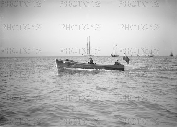 Wolseley motor launch under way, 1911. Creator: Kirk & Sons of Cowes.