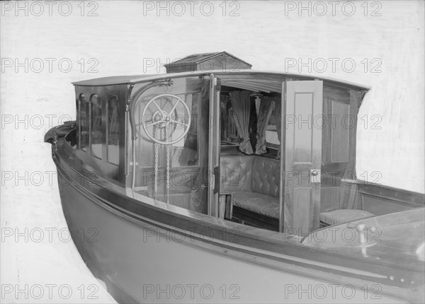 Mitcham cabin cruiser internal view, 1914. Creator: Kirk & Sons of Cowes.