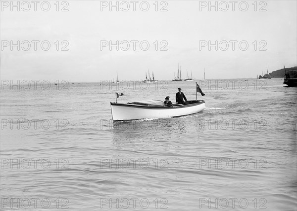 The Royal Thames Yacht Club's motor launch 'Salee Rover', 1912. Creator: Kirk & Sons of Cowes.