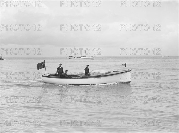 The Royal Thames Yacht Club's motor launch 'Salee Rover', 1912. Creator: Kirk & Sons of Cowes.