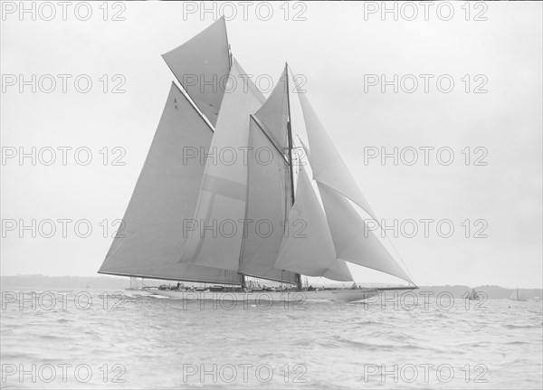 The 380 ton A Class schooner 'Margherita' reaching, 1913. Creator: Kirk & Sons of Cowes.