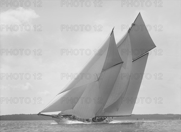 The beautiful schooner 'Meteor IV', 1911. Creator: Kirk & Sons of Cowes.