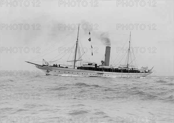 The steam yacht 'Jason', 1913. Creator: Kirk & Sons of Cowes.