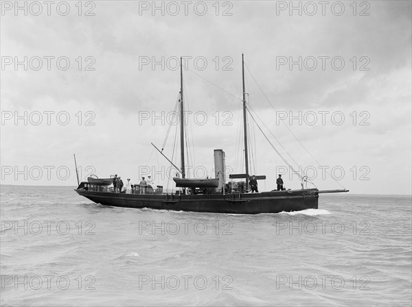 The steam yacht 'Harbinger', 1912. Creator: Kirk & Sons of Cowes.