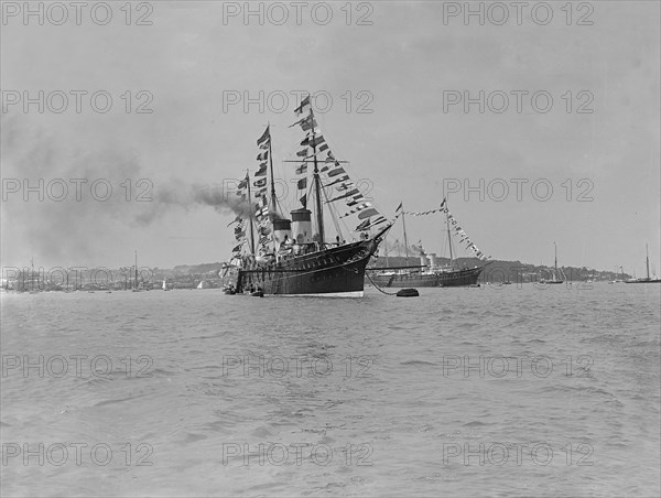 The Russian Imperial Yacht 'Standart' at Cowes, 1909. Creator: Kirk & Sons of Cowes.
