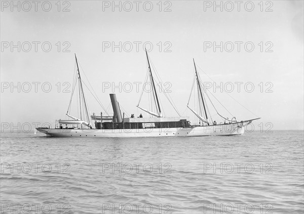 The steam yacht 'Isa', 1911. Creator: Kirk & Sons of Cowes.