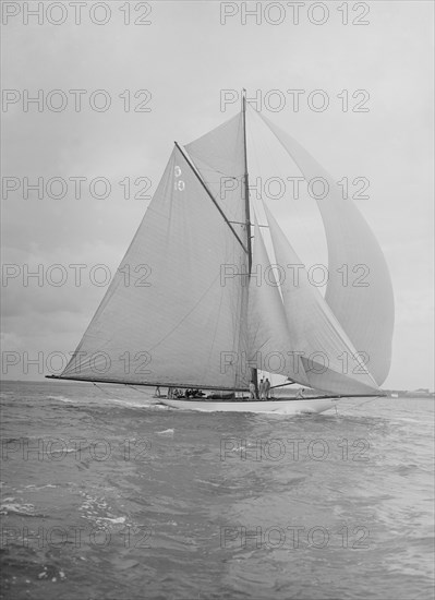'The Lady Anne' running downwind, 1912. Creator: Kirk & Sons of Cowes.