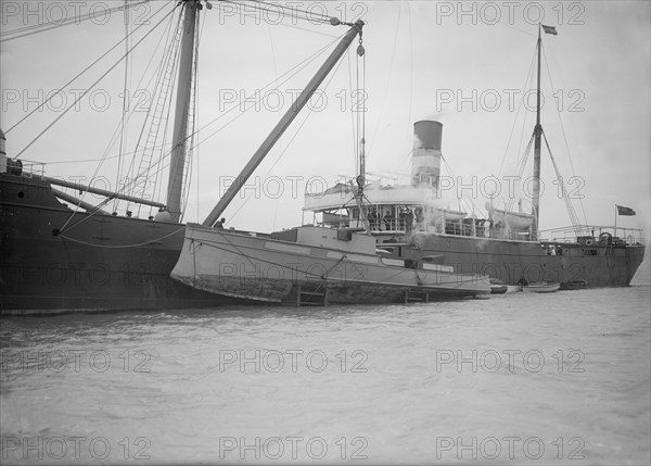 'Sabin' being shipped, 1912. Creator: Kirk & Sons of Cowes.