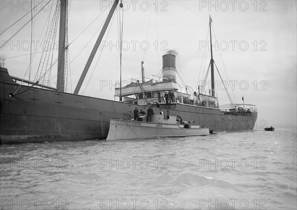 'Sabin' being shipped, 1912. Creator: Kirk & Sons of Cowes.