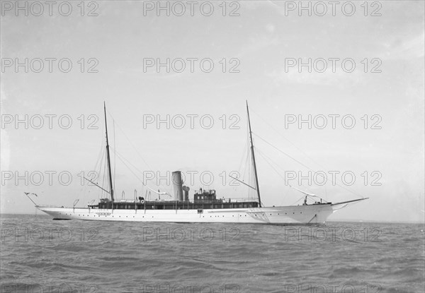 The 186 ton steam yacht 'Narcissus'. Creator: Kirk & Sons of Cowes.