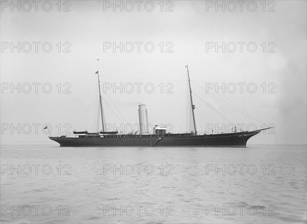 The steam yacht 'Valiant', 1912. Creator: Kirk & Sons of Cowes.