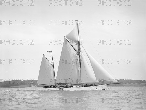 The 96 ft ketch 'Julnar', 1911. Creator: Kirk & Sons of Cowes.