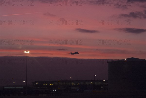 Heathrow, sunset, 2007. Creator: Ethel Davies.