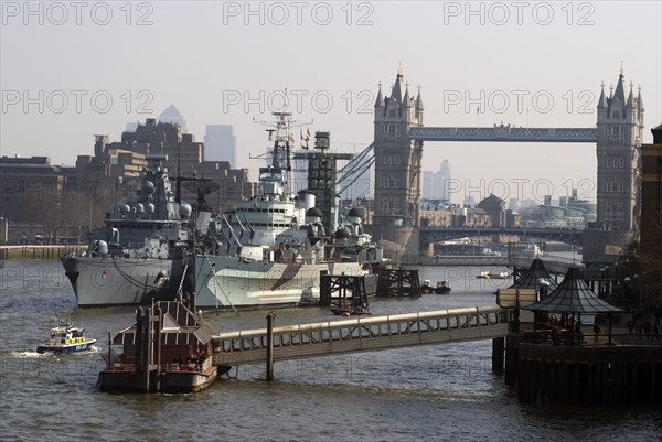 Tower Bridge & ships, 2013. Creator: Ethel Davies.