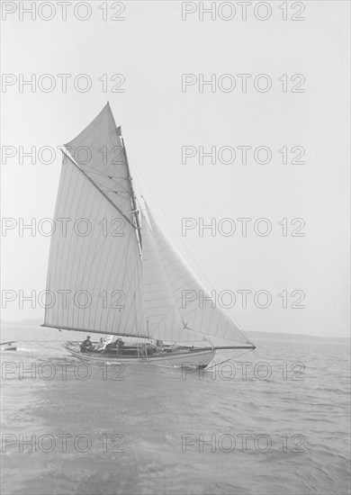 The cutter 'Polestar' under sail, 1911. Creator: Kirk & Sons of Cowes.