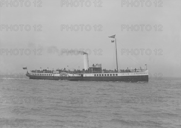 The 353 ton 'Bournmouth Queen' under way. Creator: Kirk & Sons of Cowes.