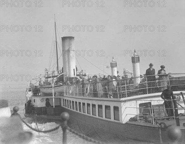 The 353 ton 'Bournmouth Queen' closeup from port quarter, 1923. Creator: Kirk & Sons of Cowes.