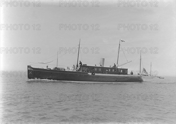 The 65 ton motor yacht 'Mairi', 1921. Creator: Kirk & Sons of Cowes.