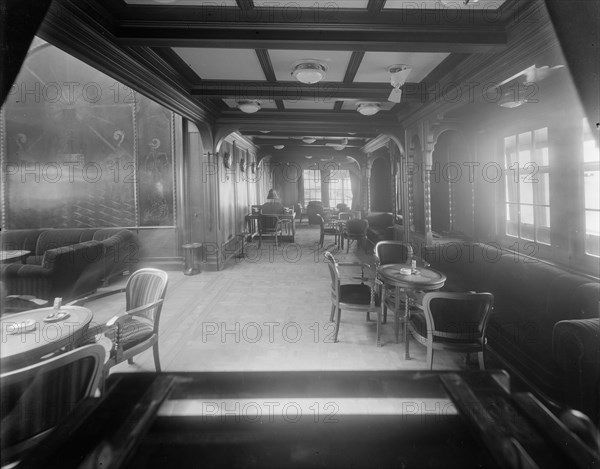 Interior shot, possibly inside the Royal Yacht Squadron. Creator: Kirk & Sons of Cowes.