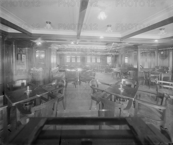 Interior shot, possibly inside the Royal Yacht Squadron. Creator: Kirk & Sons of Cowes.