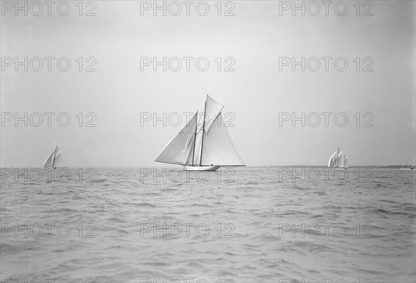 Start of Cowes to Weymouth Race, August 1911. Creator: Kirk & Sons of Cowes.