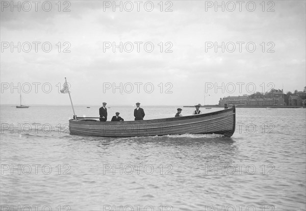 Mitcham motor launch 'Border Pride No3' under way, 1912. Creator: Kirk & Sons of Cowes.