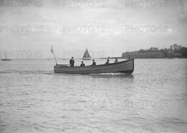 Mitcham motor launch 'Border Pride No3' under way, 1912. Creator: Kirk & Sons of Cowes.