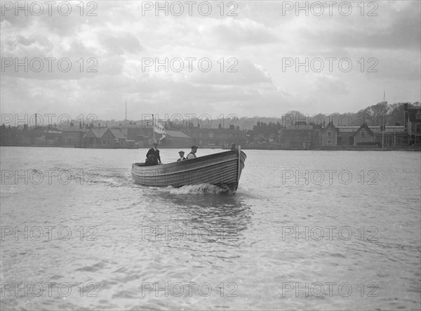 Mitcham motor launch 'Border Pride No3' under way, 1912. Creator: Kirk & Sons of Cowes.