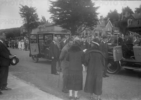 Group of people at an event, c1935. Creator: Kirk & Sons of Cowes.