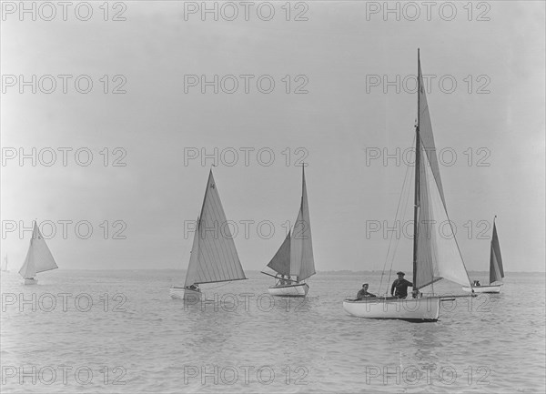 Group of East Cowes Sailing Club Boats, July 1921. Creator: Kirk & Sons of Cowes.