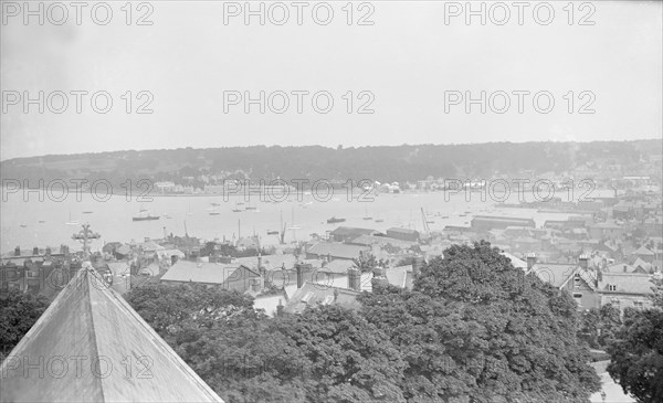 East Cowes from St Mary's Church, Isle of Wight, c1935. Creator: Kirk & Sons of Cowes.