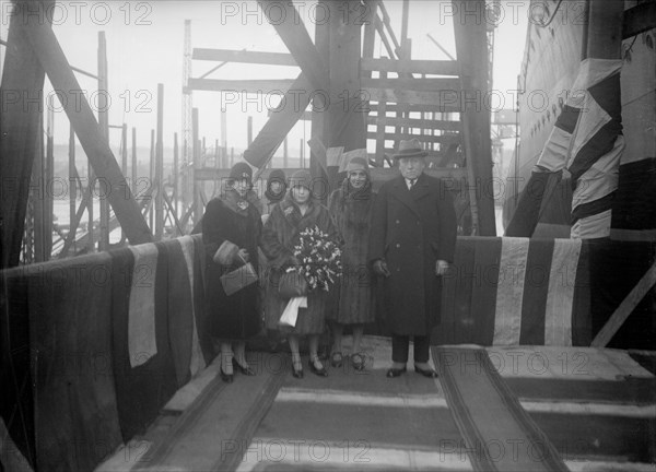 Christening Group possibly for the Yugoslavian 'Bakar',  Cowes, Isle of Wight, 1931. Creator: Kirk & Sons of Cowes.