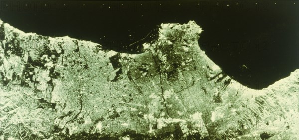 Earth from space - radar image of Los Angeles, USA, second Space Shuttle flight, 1981. Creator: NASA.