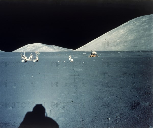 Lunar landing site, Apollo 17 mission, December 1972. Creator: NASA.